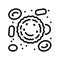 white blood cells line icon vector illustration