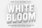 White Bloom editable text effect modern style