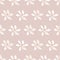 white blooms seamless vector pattern on muted pink