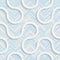 White and Blue Minimalistic Ornament. Geometric Decorative Wallpaper