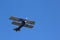 White and Blue Stearman Biplane