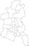 White boroughs map of DESSAU, GERMANY