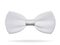 White bow tie wear business gentleman style clothing accessory isolated 3d icon design Vector Illustration