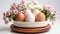 White Bowl Of Eggs With Pink Flowers - Shin Hanga Style