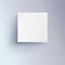 White box with shadow for logo, text or design. 3D illustration , top view. Icon of cube close-up.