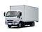 white box truck cargo delivery art isolated design vector