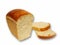 White bread isolated object