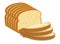 white bread slices, vector