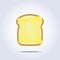 White bread toast icon with cheese