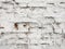 White brick wall. Old crumbling wall.White brick