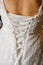 White bridesmaid dress rear view