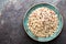 White, brown and black wild rice. Rice in bowl.