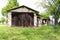 White and brown shed in Potzbach, Germany