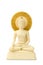 The White Buddha on white background