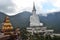 White buddhism Sit and Meditation Clound and Mountain Pha Son Keaw Phetchabun Thailand