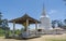 White buddhist stupa building in Nuwara Eliya town