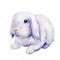 White bunny on an isolated white background, painted with watercolor, fluffy bunny