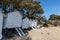 White cabins in Noirmoutier island