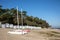 White cabins in Noirmoutier island