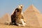 White Camel Resting Pyramids Cheops