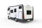 White camper vehicle - rear view