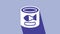 White Canned fish icon isolated on purple background. 4K Video motion graphic animation