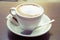 White cappuccino cup