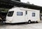 White caravan trailer or motorhome