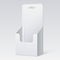 White Cardboard holder for brochures and flyers.