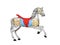 White carousel horse