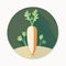 White Carrots Vegetable Cute Playful Flat Icon