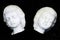 White carved faces