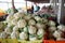 White Cauliflower heads at an Amish Market