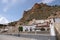 White cave houses in Marchal village near Granada in Andalusia, Spain