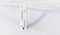 White celsius scale thermometer in the snow. Ambient temperature minus 30