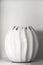 White ceramic clay pot for decoration on shelf