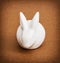 White ceramic easter bunny, spring time symbol