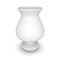 White ceramic modern vase with shadow