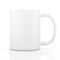 White ceramic mug empty blank for coffee or tea