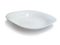 White ceramics plate bowl isolated cut out, empty tableware mock up template