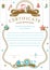 White certificate with Santa and christmas design elements