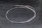 White chalk hand drawing in circle or oval shape on black board background
