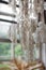 White chandelier made from shells