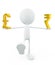 White character with pound and rupee sign