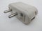 White charger plug adaptor with usb plug