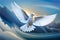 White Charm Dove for peace ai generated.