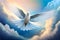 White Charm Dove for peace ai generated.