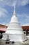 White chedi of Wat Pa Mok Worawihan temple