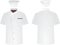 White chef uniform front and back view