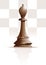White chess figure officer. Realistic vector icon